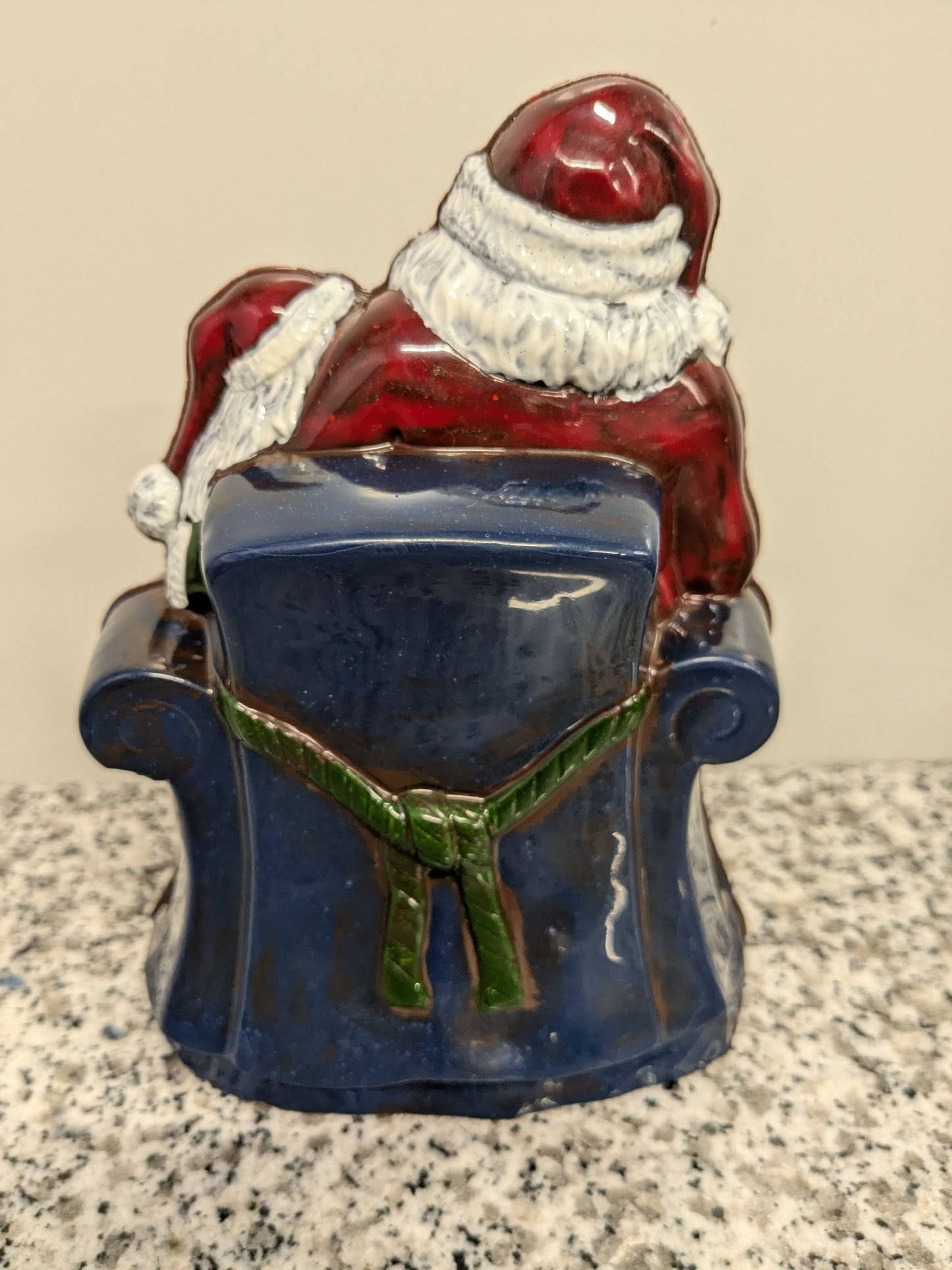 Santa Statue with little girl