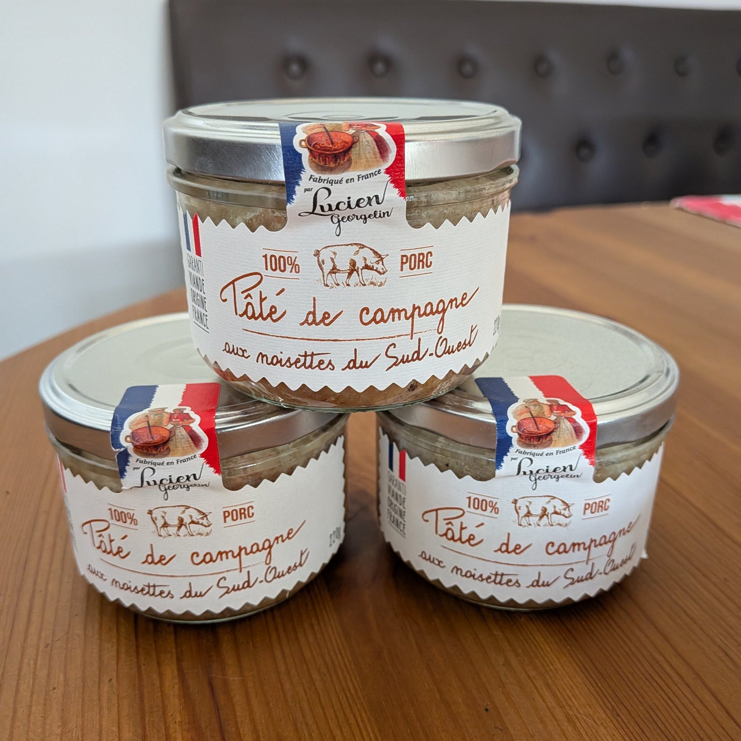 Lucien Georgelin Country Pate with South West Hazelnut 220g