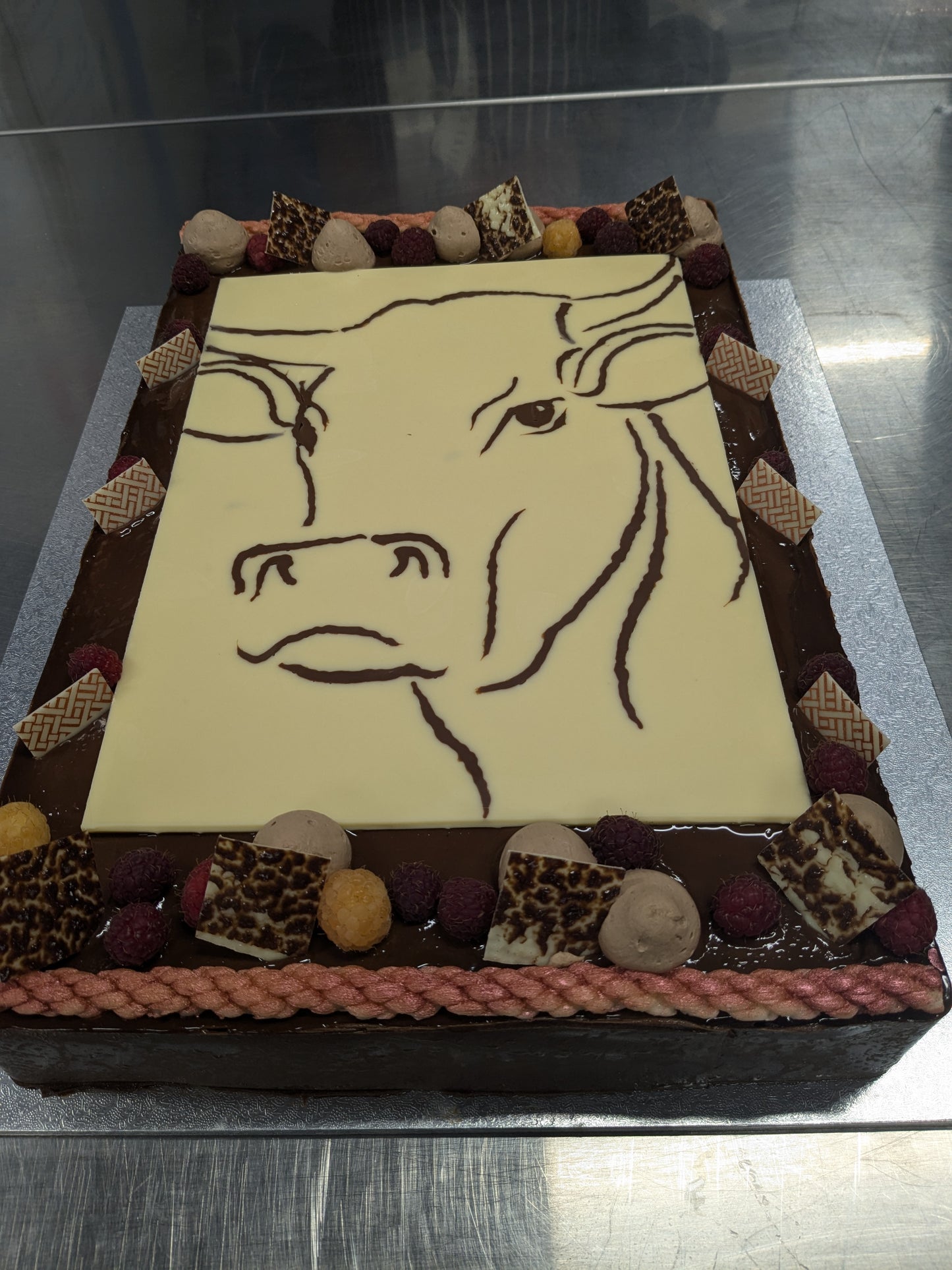 Chocolate and Raspberry Mousse Bespoke Cake