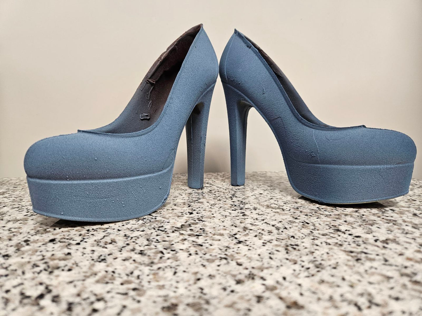 These Shoes are made with Dark Chocolate and sprayed with Cocoa Butter