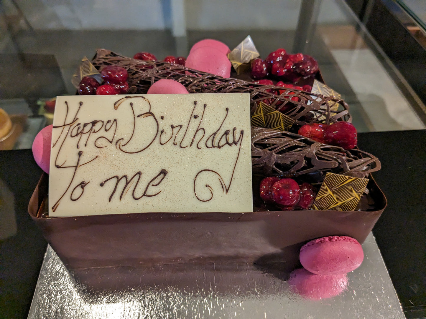 Chocolate and Raspberry Mousse Cake