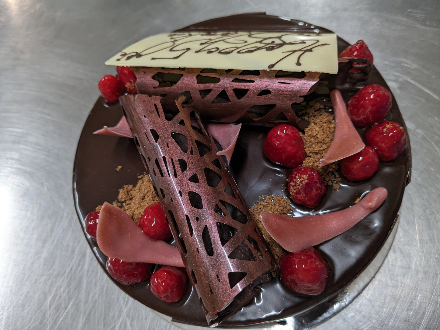 Chocolate and Raspberry Mousse Cake