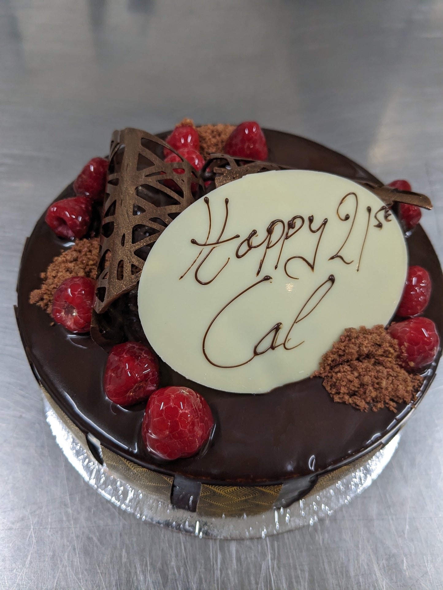 Chocolate and Raspberry Mousse Cake