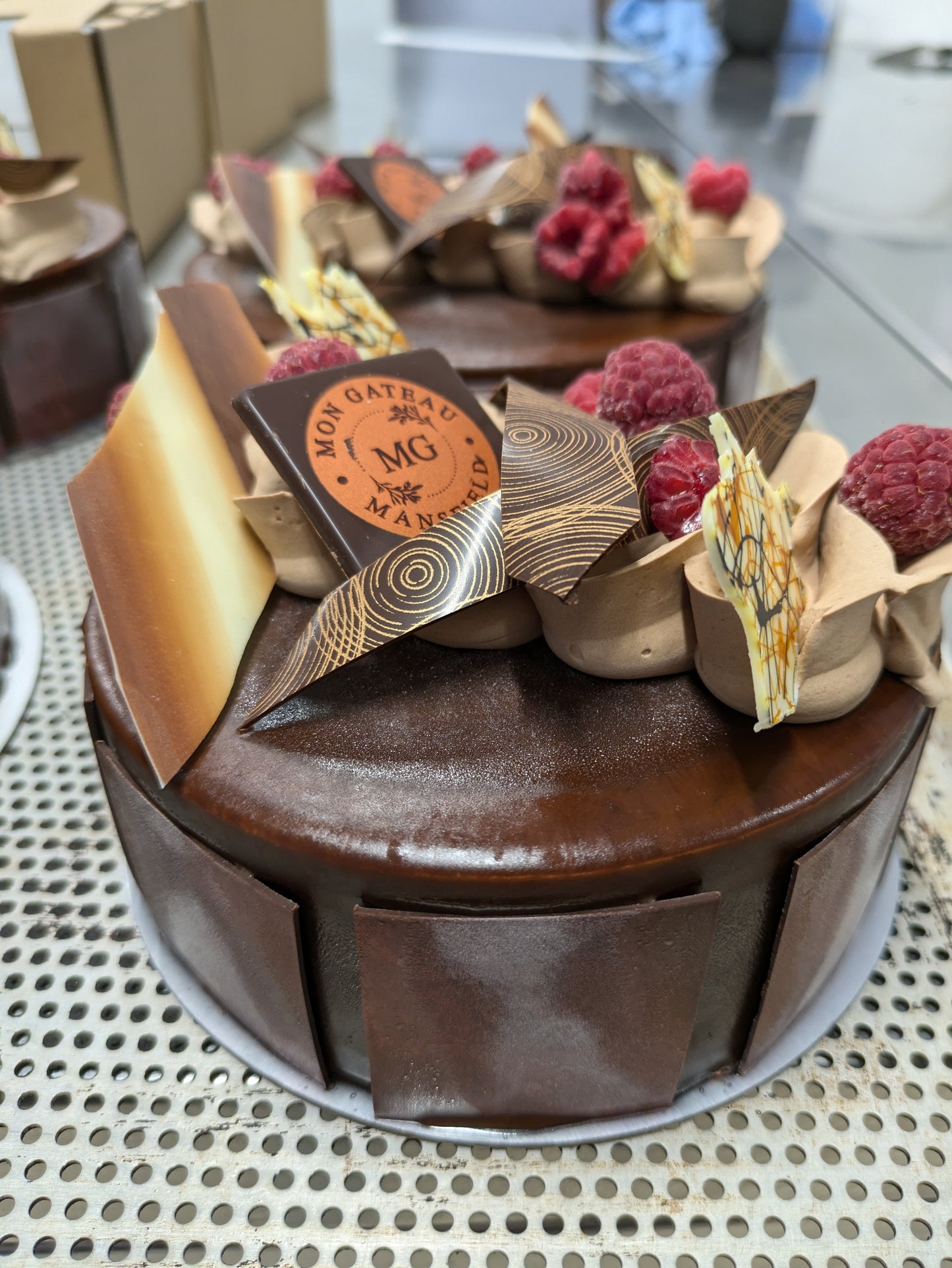 Chocolate and Raspberry Mousse Cake