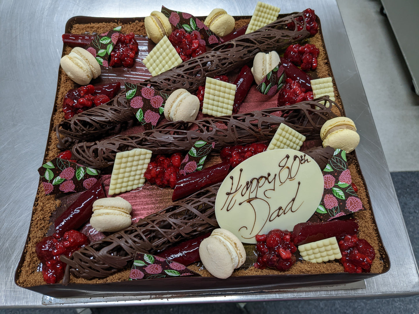 Chocolate and Raspberry Mousse Cake