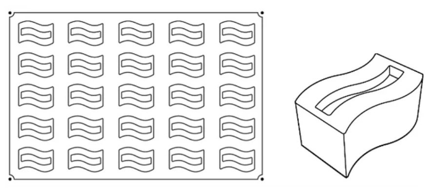 Cake Mould Pavoni Pavoflex Ricerca PX023