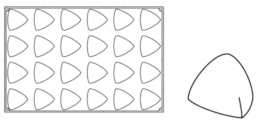 Cake Mould Pavoni Pavoflex Trilo PX066