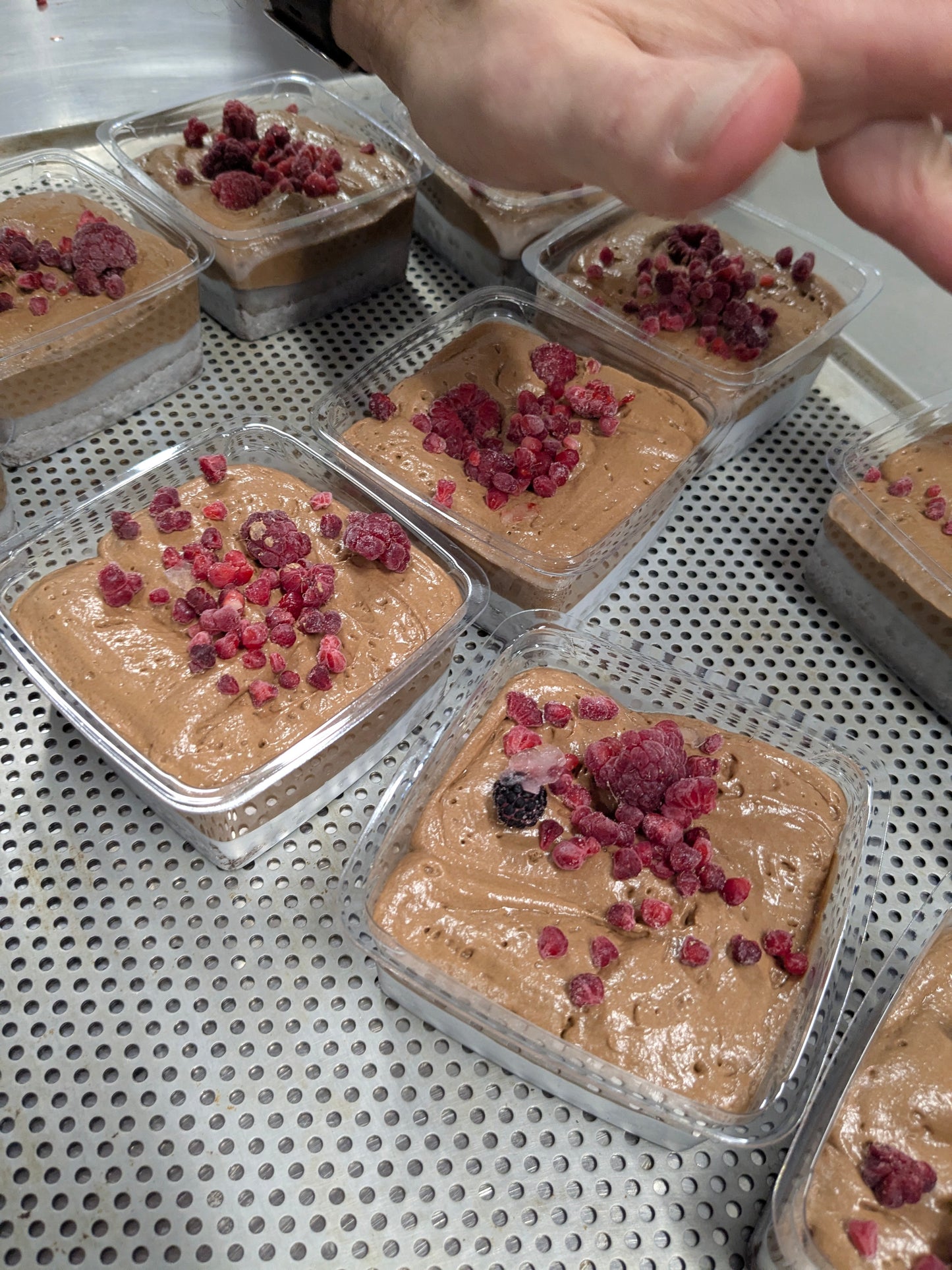 Chocolate and Raspberry Mousse Dessert