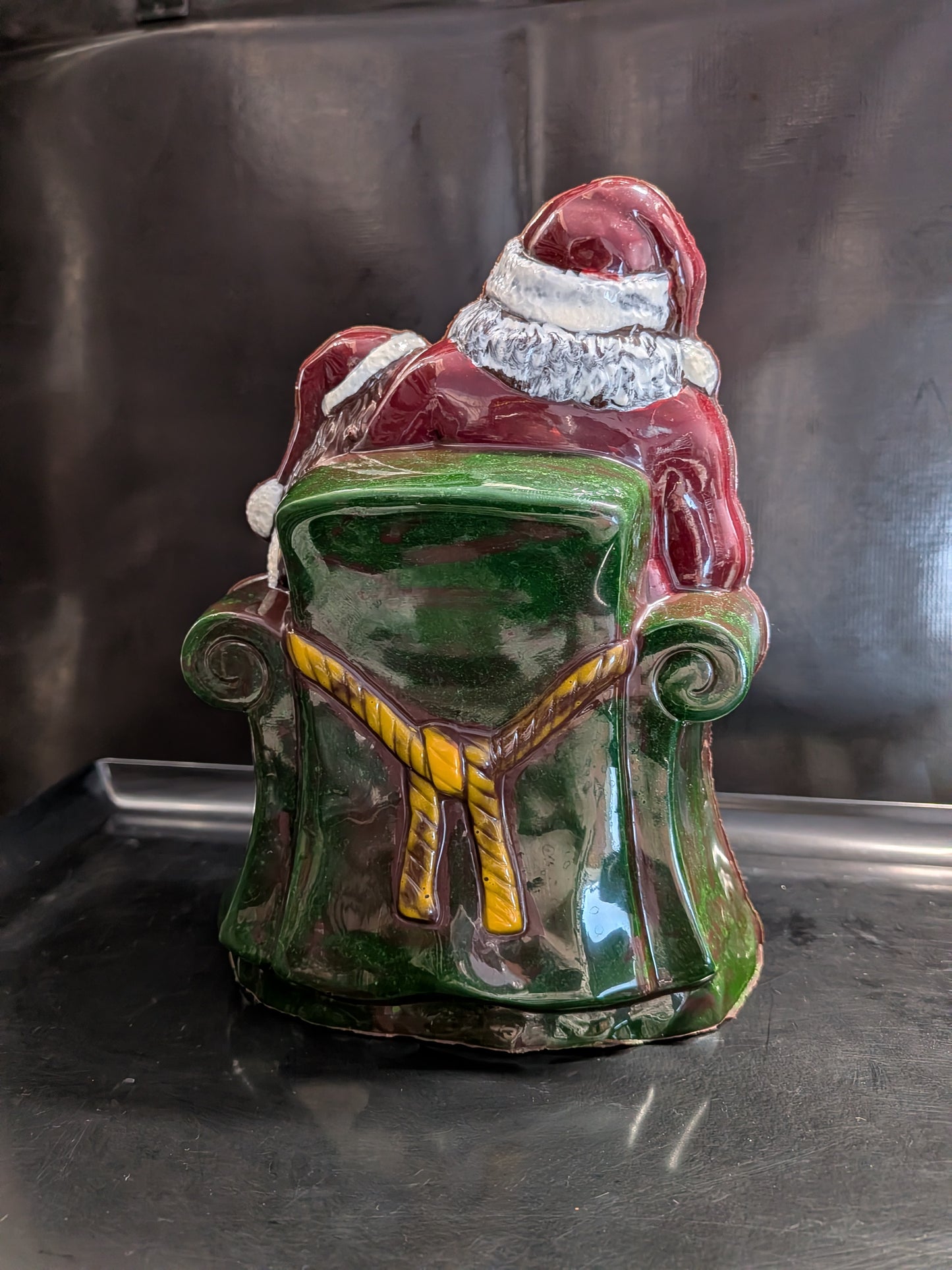 Santa Statue with little girl