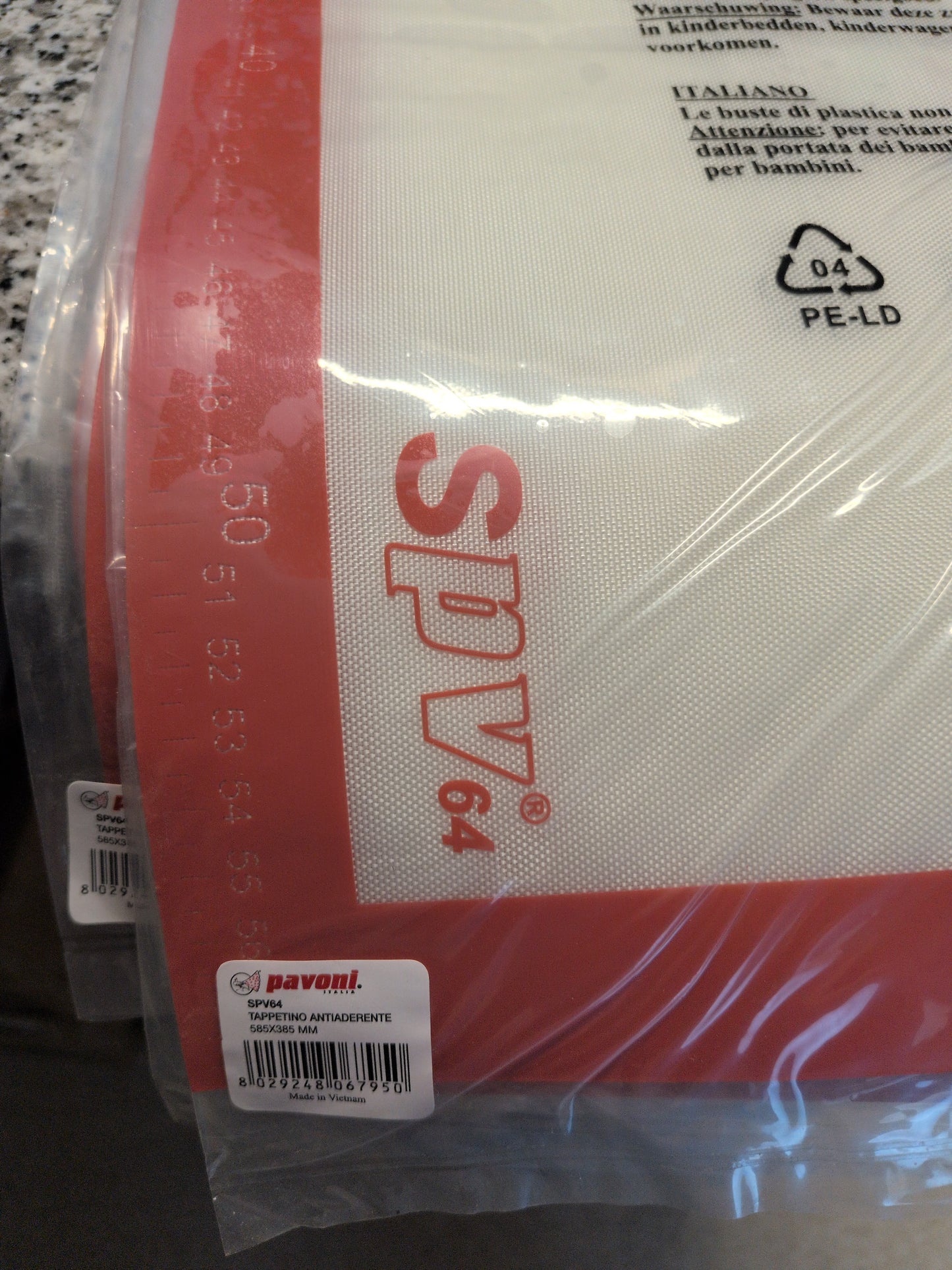 Pavoni non stick Silicone Mat SPV64