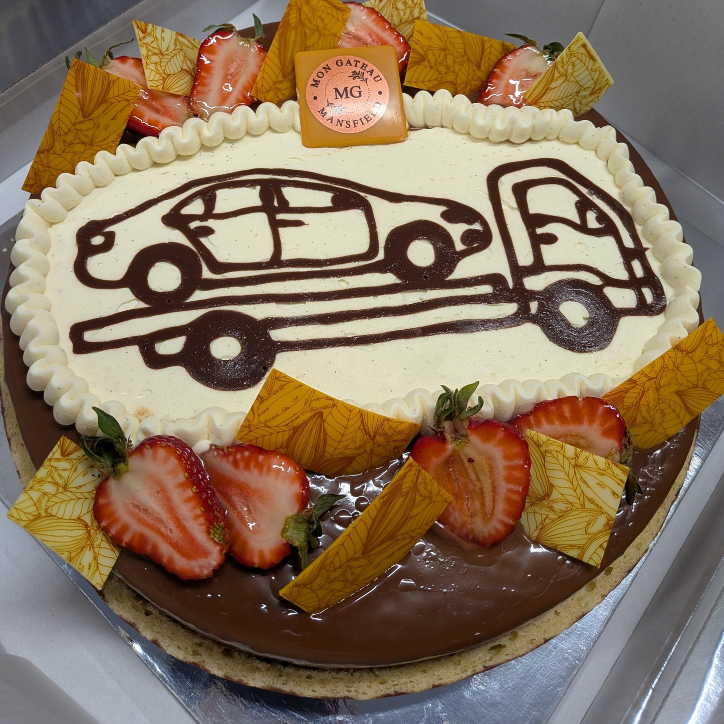 Chocolate and Raspberry Mousse Bespoke Cake