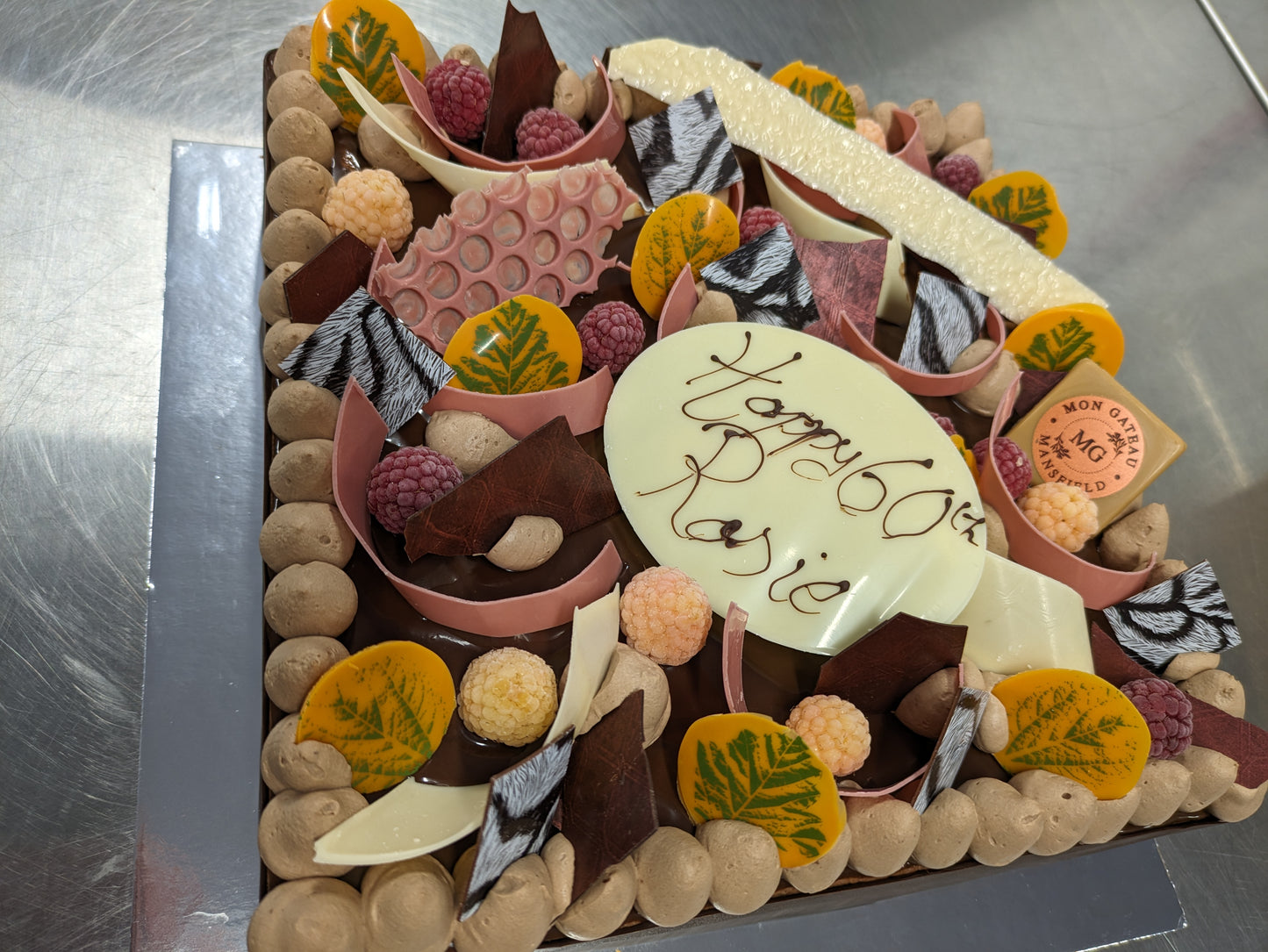 Chocolate and Raspberry Mousse Bespoke Cake